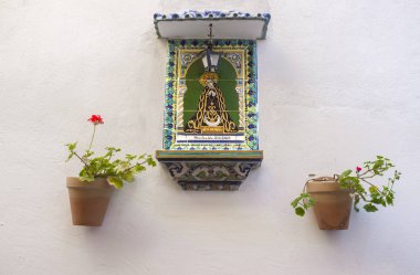 Dekoratif Seramik Karo üzerinde La Soledad Virgin