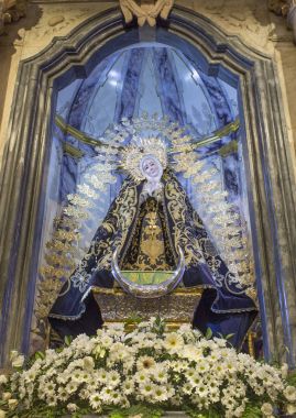 Virgin Mary of La Soledad, patron saint of Badajoz City clipart