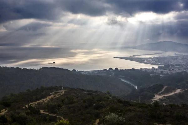 Ceuta, z punktu widzenia Isabel Ii pod mgły — Zdjęcie stockowe