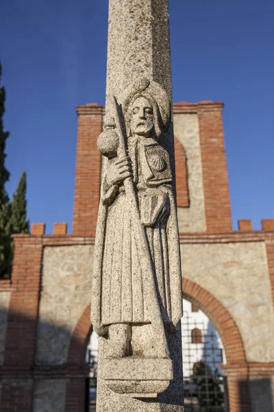 St. james skulptur auf der silberroute oder mozarabi — Stockfoto