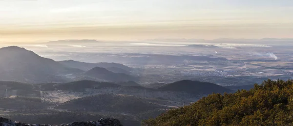 Incendios por poda de olivo, Vista aérea — Foto de Stock