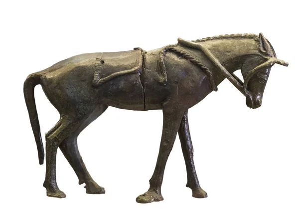 Häst Figurin från Tartessian Sanctuary-slotten av Cancho Roano — Stockfoto
