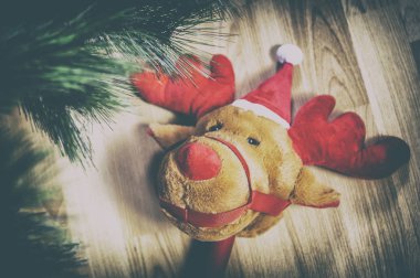 Noel ağacı yakın sopa peluş Ren geyiği oyuncak ev