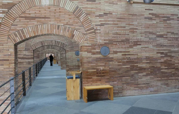 Side access corridor  of National Roman Art Museum in Merida, Sp — Stock Photo, Image