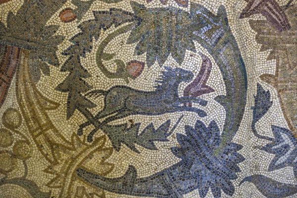 Orfeo fragmento de mosaico con caballo — Foto de Stock