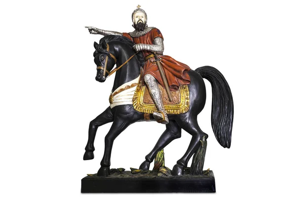 ポルトガルのアフォンソ1世の乗馬像、征服者 — ストック写真