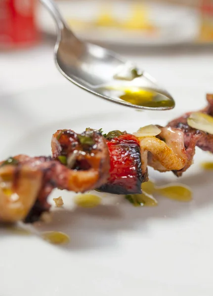 Opuscolo calamari arrosto — Foto Stock