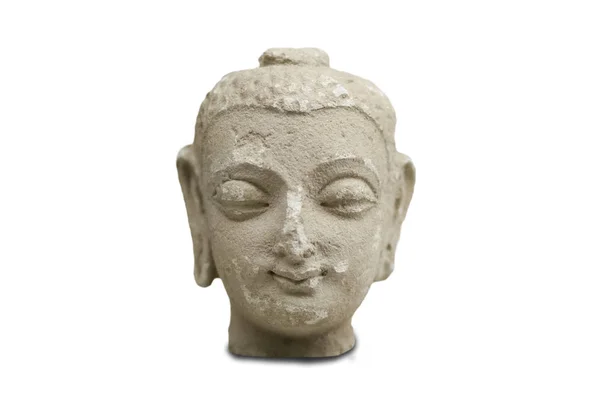 Stucco head of buddha figurine from Gandara, northeast Afghanist — Stock Photo, Image