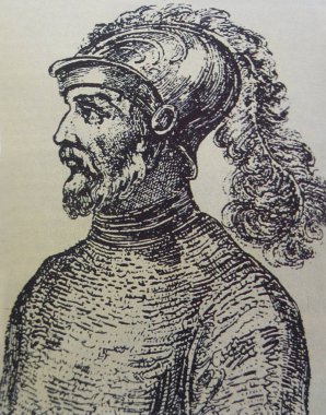 Gonzalo de  Sansoval portrait, spanish conquistador clipart