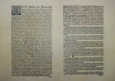 1610 Aragon Krallığı 'nda Moriscos' u ihraç Bildirgesi