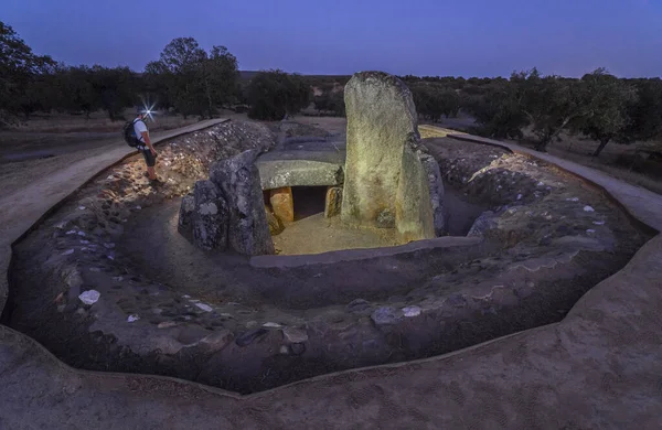 Dolmen of Lacara, the biggest megalithic burial in Extremadura. — Stock Photo, Image