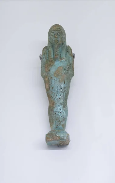 Ancien égyptien Ushabti en faïence, Musée de Malaga — Photo