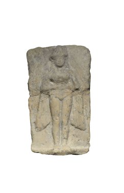 Mesopotamian tablet relef depicting Inanna, goddess associated w