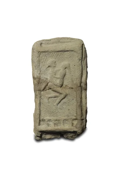 Babylonian erotic tablet representing a couple on the bed — Stock Photo, Image