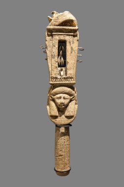 Silver and Faience Sistrum