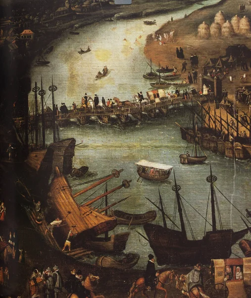 Scheepswerven Van Sevilla 1580 Schilder Alonso Sanchez Coello — Stockfoto