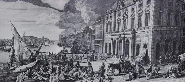 Great Plague Marseille Last Significant European Outbreaks Bubonic Plague 1721 — Stock Photo, Image