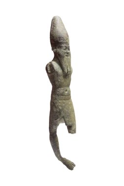 Cadiz, İspanya - 31 Mayıs 2019: Melqart lebadde heykeli, MÖ 7. yüzyıl. Cadiz Müzesi, İspanya