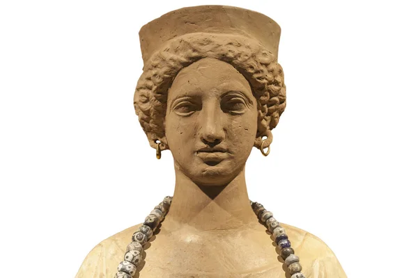 Barcelona Spain Dec 27Th 2019 Carthaginian Goddess Tanit Bust Garnished — Stock Photo, Image