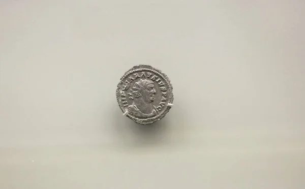 Merida Spain August 2018 One Silver Coin Carausius Rman Emperor — 스톡 사진