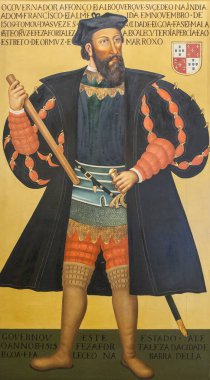 Afonso de Albuquerque, Duke of Goa. Portuguese general, a great conqueror. Unknown artist, 1545. Navy Museum, Lisbon, Portugal clipart