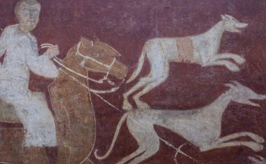 Hare Hunt, San Baudelio Hermitage, Casillas de Berlanga, Soria, 1125, müfreze. Müze del Prado, Madrid