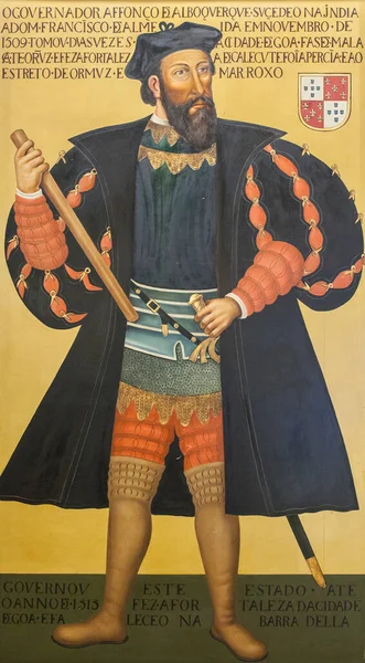 Afonso Albuquerque Duque Goa General Português Grande Conquistador Artista Desconhecido — Fotografia de Stock