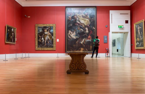 Dublin Irlandia Lutego 2020 National Gallery Ireland Building Indoors Ludzie — Zdjęcie stockowe