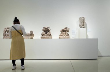 Barselona, İspanya - 26 Aralık 2019: Katalonya Ulusal Sanat Müzesi, Barselona, İspanya 