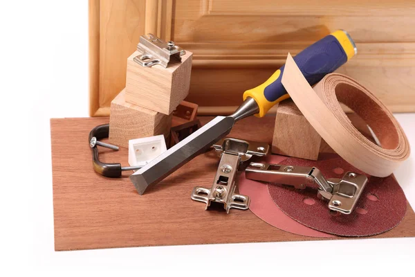 Vervaardiging van meubels van edele soorten hout — Stockfoto