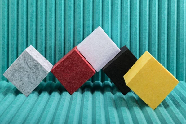 Cubes made of acoustic polyester — Stock Photo, Image