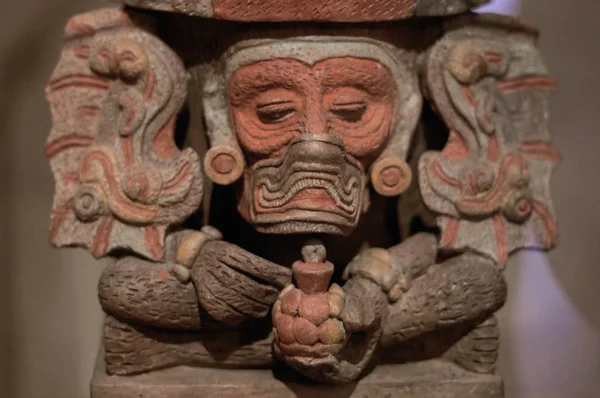 Meksika Oaxaca Santo Domingo Manastırı Müzesi Zapotek Dili Tanrı figur Stok Fotoğraf