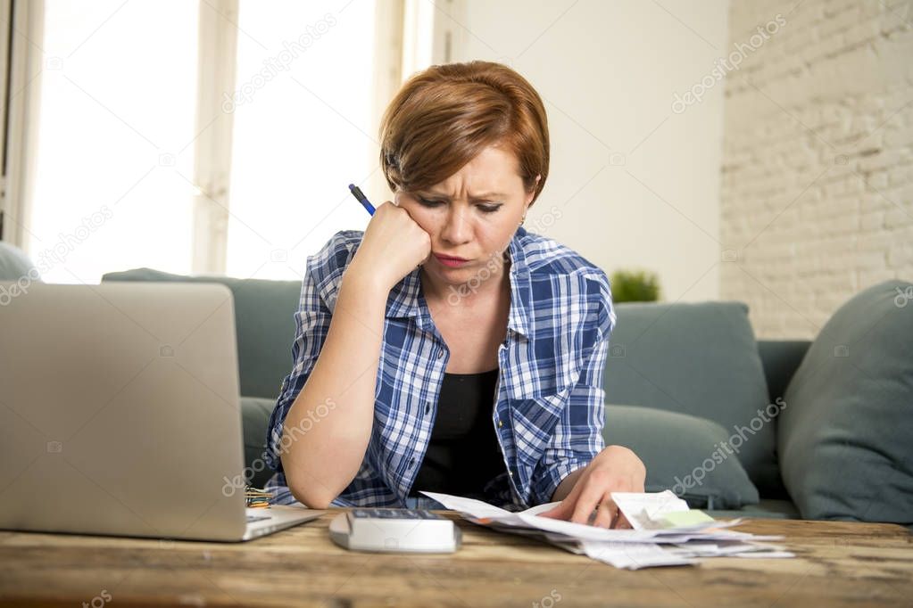 desperate woman banking and accounting home monthly and credit c