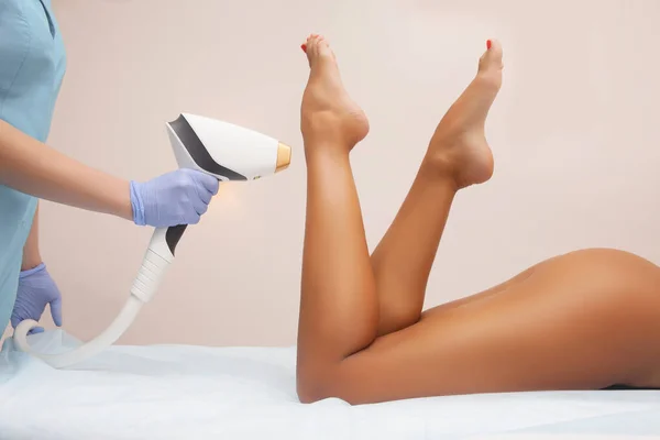 Laser Epilation Cosmetology Beauty Salon Hair Removal Procedure Laser Epilation Royalty Free Stock Images