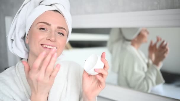 Cosmétologie Soin Peau Soin Visage Spa Concept Beauté Naturelle Belle — Video