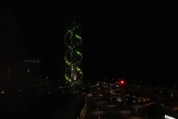 Torre Del Alfabeto Batumi Georgia Vista Día Noche —  Fotos de Stock