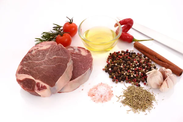 Rohes Fleisch, Rindersteak — Stockfoto