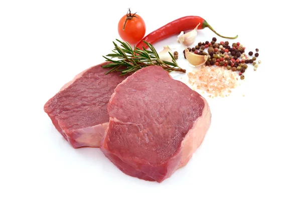 Carne crua, bife — Fotografia de Stock