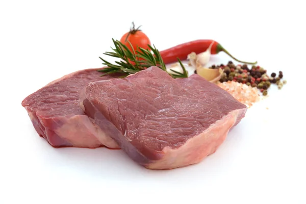Rått kött, nötstek — Stockfoto