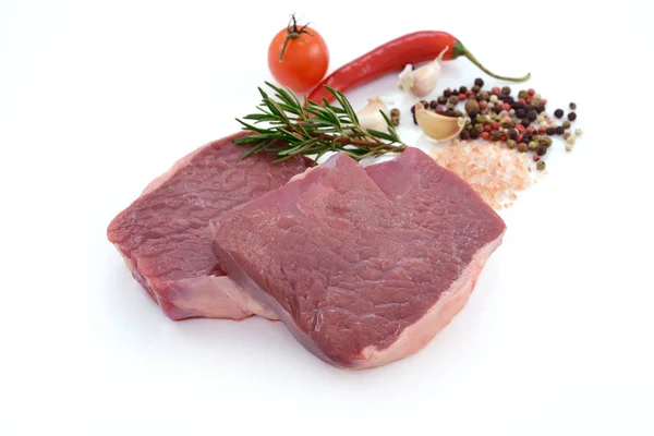 Raw meat, beef steak — Stock Photo, Image