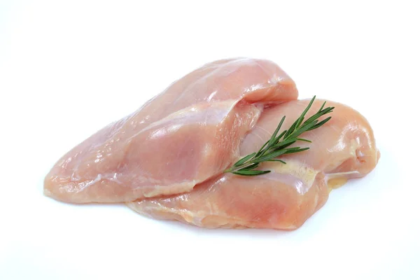 Fresh raw chicken breast isolated on white background — Stock Photo, Image