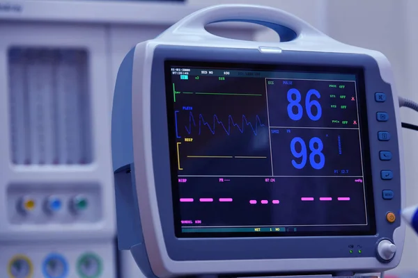 Imagen Cerca Cardiograma Quirófano — Foto de Stock