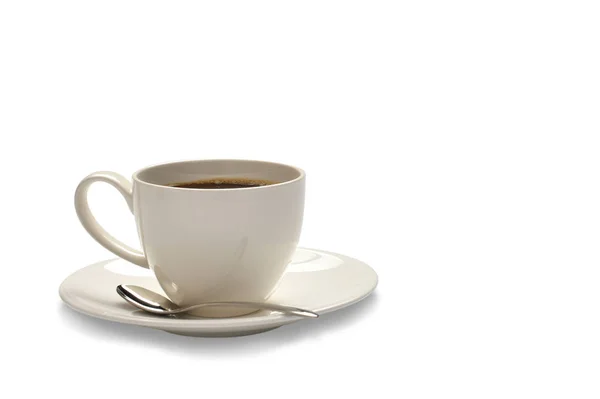 Чашка Кави Ізольована Білому Фоні — стокове фото