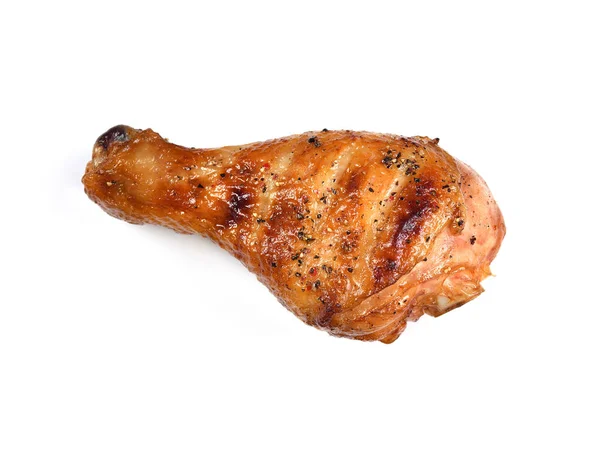 Grill Roast Bbq Chicken Leg Isolated White Background — Stock Photo, Image