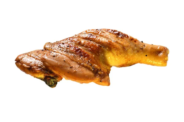 Grill Roast Bbq Chicken Thigh Isolated White Background — Stock Photo, Image