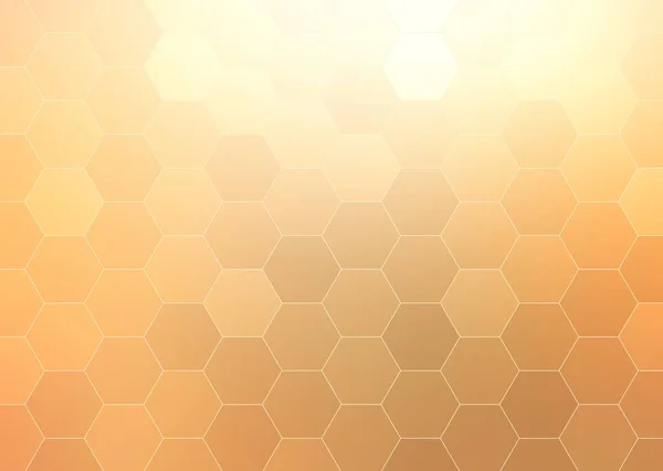 Hexagon golden geometric background. Tiles mosaic polygonal pattern.