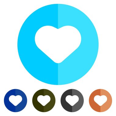 Simgeler düz favori kalp