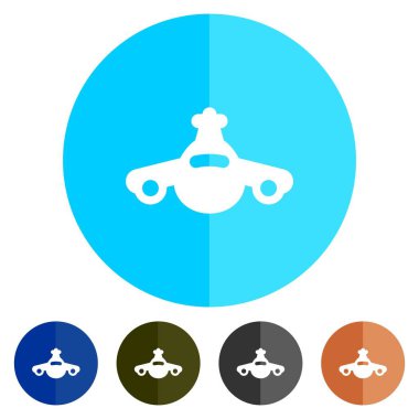 Simgeler düz jumbo uçuş