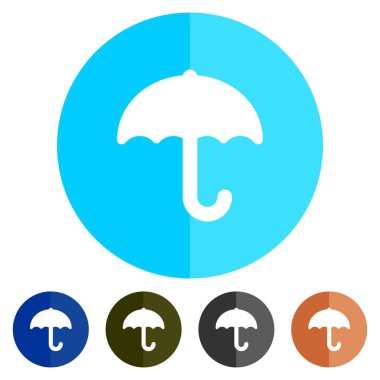 Simgeler düz yağmur gün