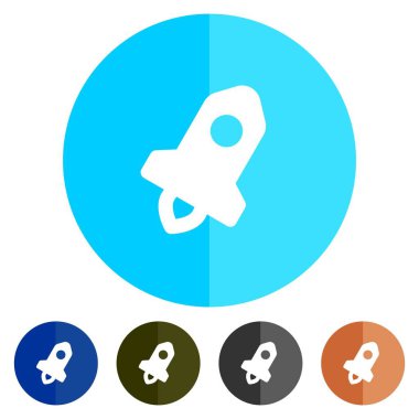 Simgeler düz Roket fırlatma